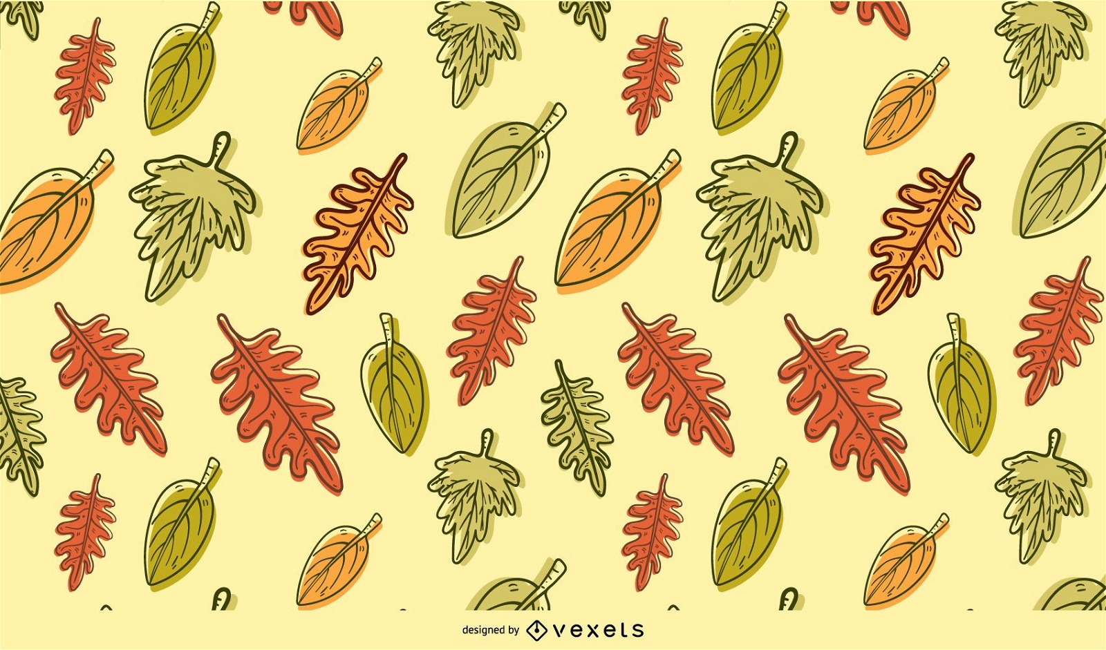 Diseño de fondo de hojas de otoño