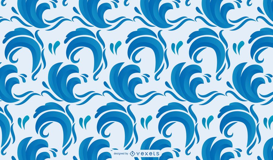 Summer hand drawn design with birds and waves Summer hand drawn design with birds and waves