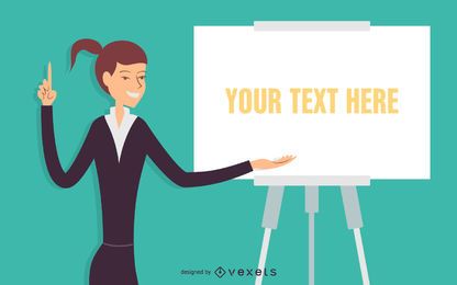 Business woman presentation illustration Business woman presentation illustration