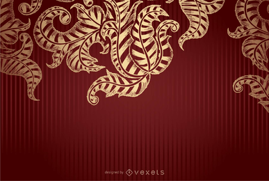 Fondo rojo real y dorado