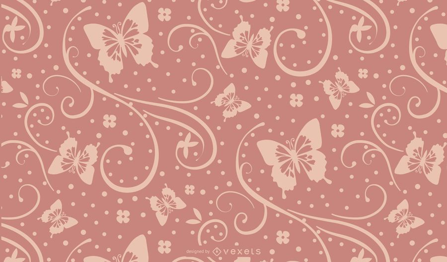 Seamless Purple Butterfly Silhouette Design Seamless Purple Butterfly Silhouette Design