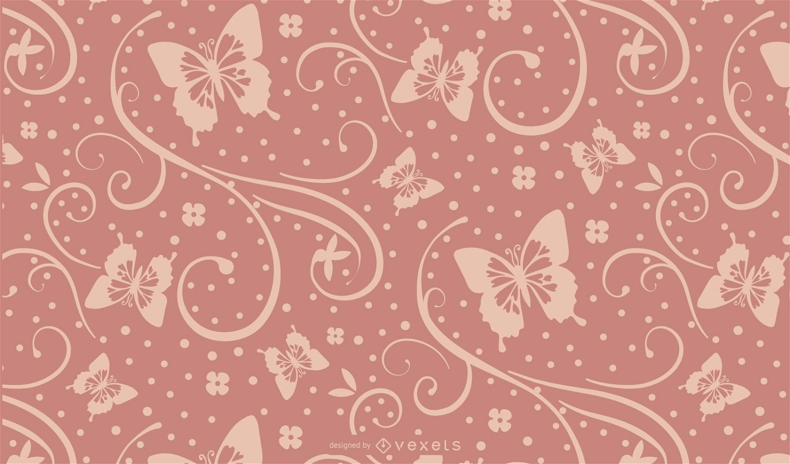 Nahtloses lila Schmetterlings-Silhouette-Design