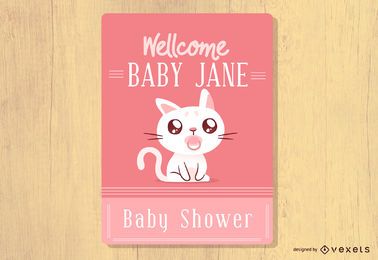 Baby Shower Cat Design