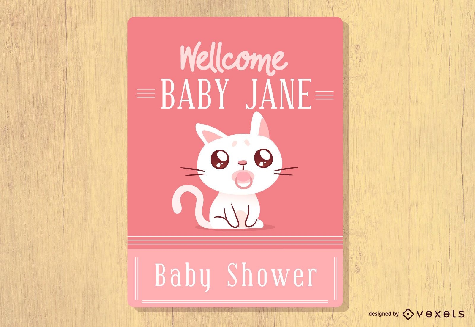 Dise?o De Gato Baby Shower