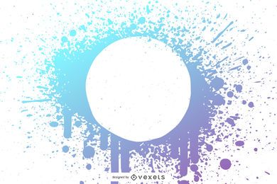 Quadro com fundo de tinta pingando