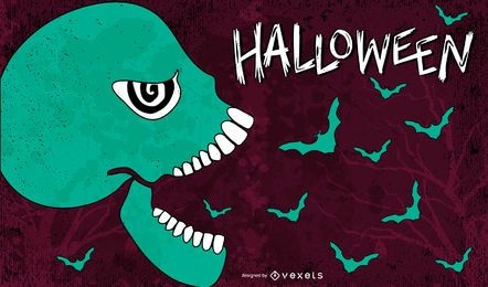 Halloween Cartoon Background Design