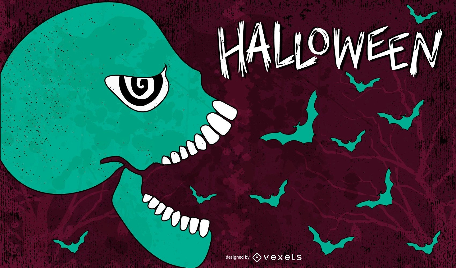Halloween Cartoon Hintergrund Design