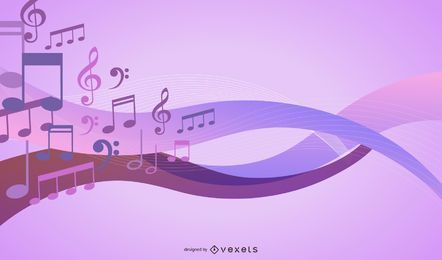 Fondo musical corcheas