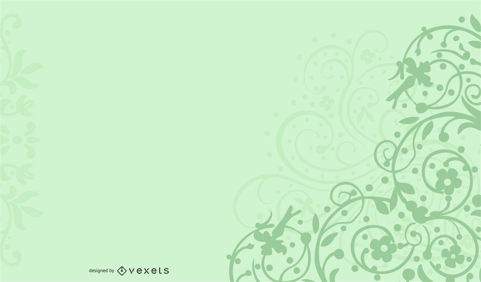 Green swirls background design