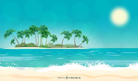 Diseño de fondo de la isla