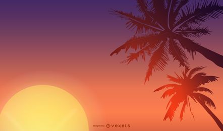 Vector de fondo de verano exótico