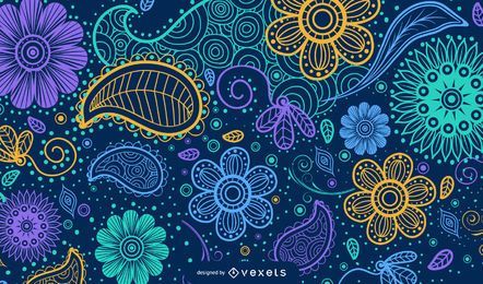 Paisley Background Design 