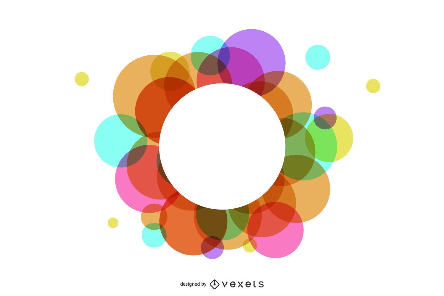 Abstract circle background with colors