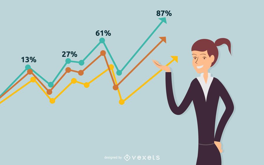 Businesswoman success illustration Businesswoman success illustration
