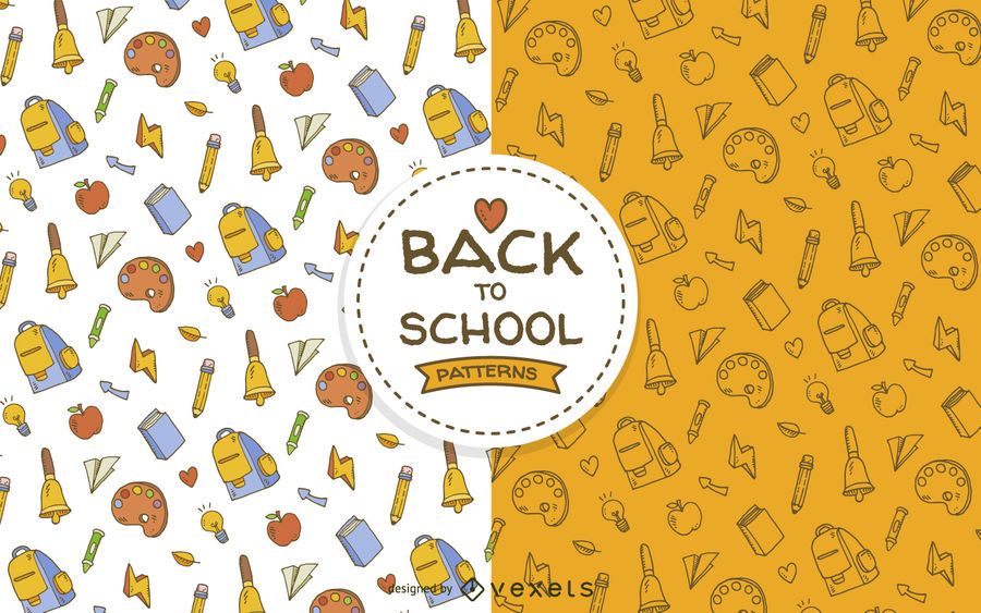 School supplies pattern School supplies pattern