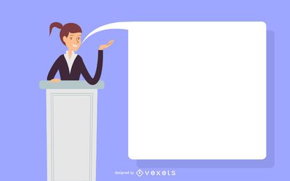Woman speech illustration
