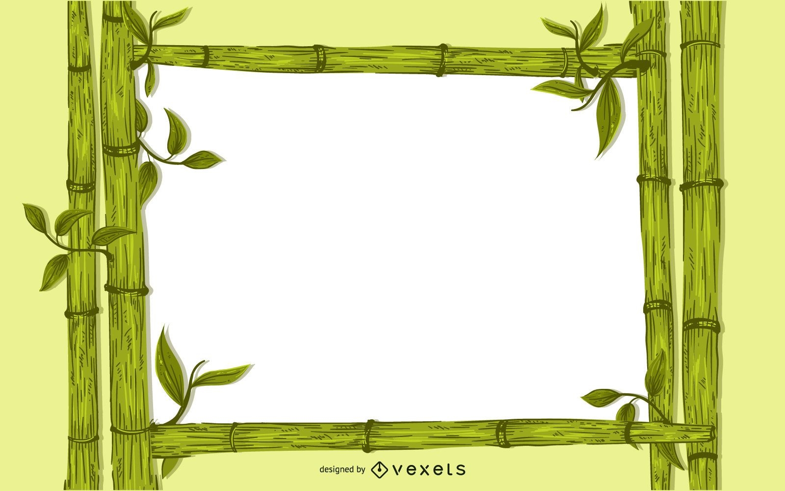 3D bamboo background frame