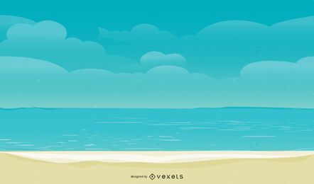 Summer Beach Background Design Vector Download