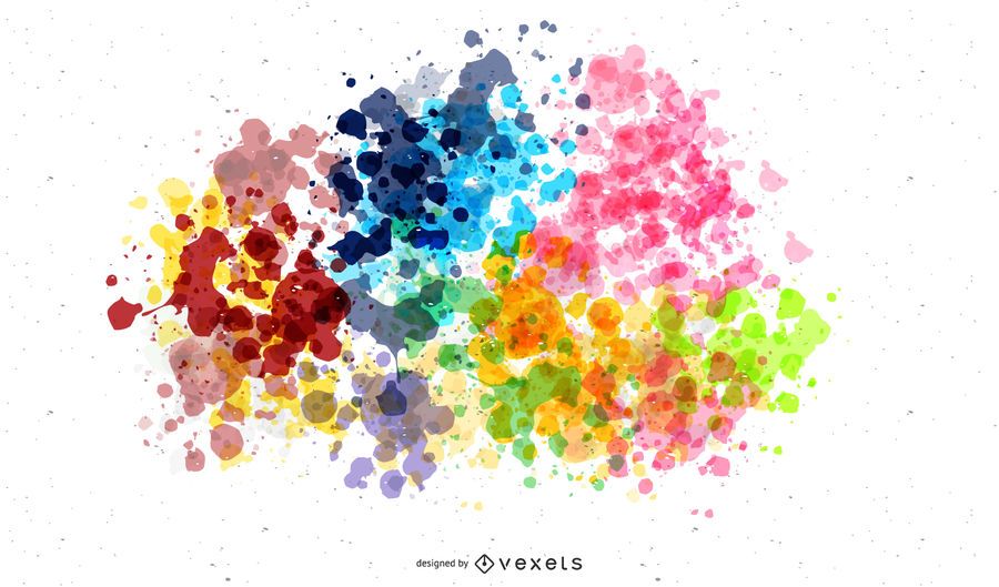 Bunte Farbe Splats Bunte Farbe Splats