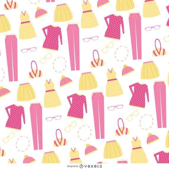 Clothing items pattern Clothing items pattern