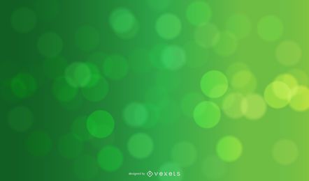 Fundo verde com círculos de bokeh natural