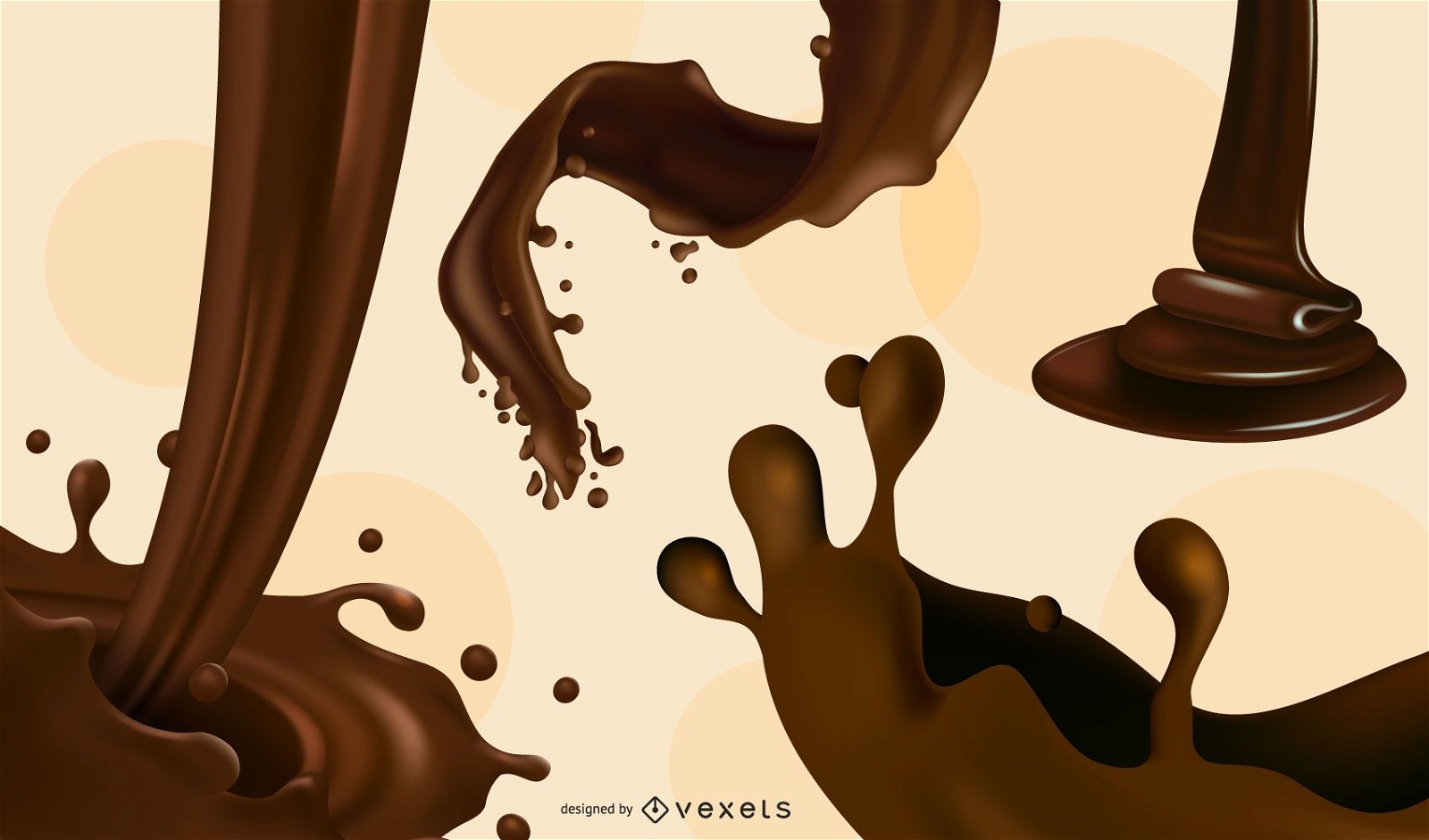 Chocolate Dynamic Liquid Splash Grafiken