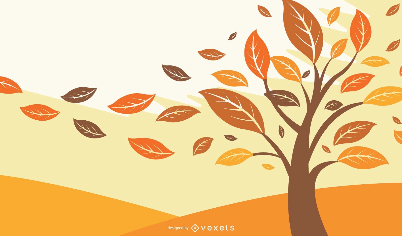 Herbst fallende Blätter Illustration