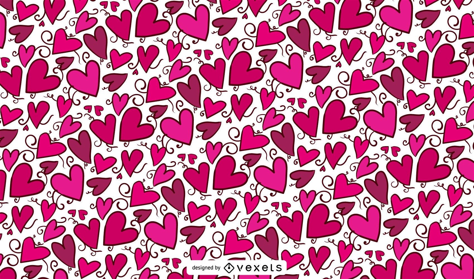 Patrón de San Valentín corazón rosa