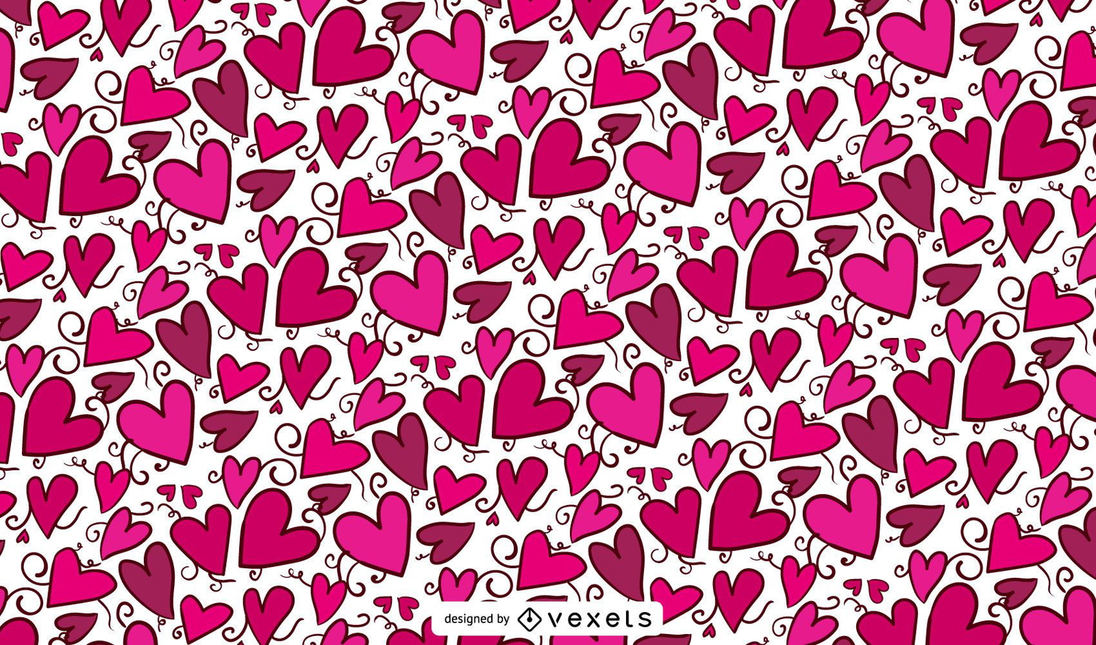 Pink heart Valentine pattern