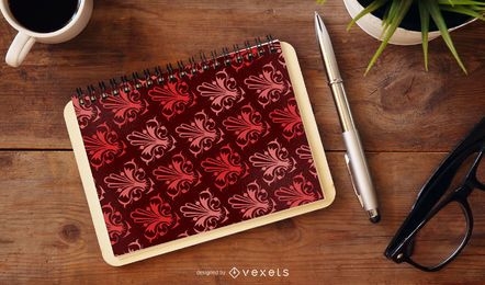 Red Ornamented Background Pattern