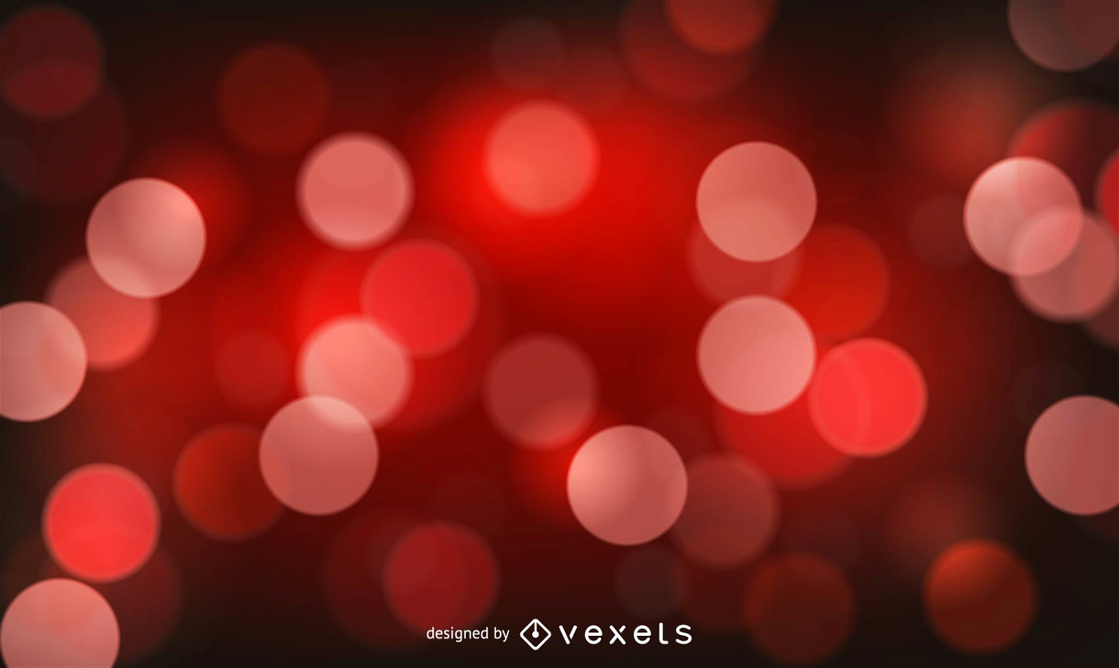 Red Shiny Bokeh Background