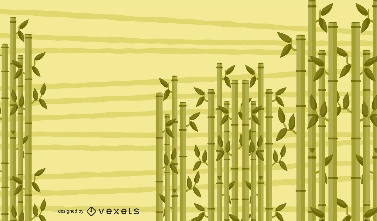 Illustrierter Bambus-Hintergrundentwurf