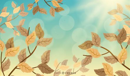 Autumn Sky Illustration Background