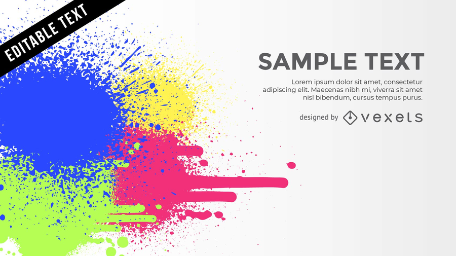 Color splash background with text Color splash background with text