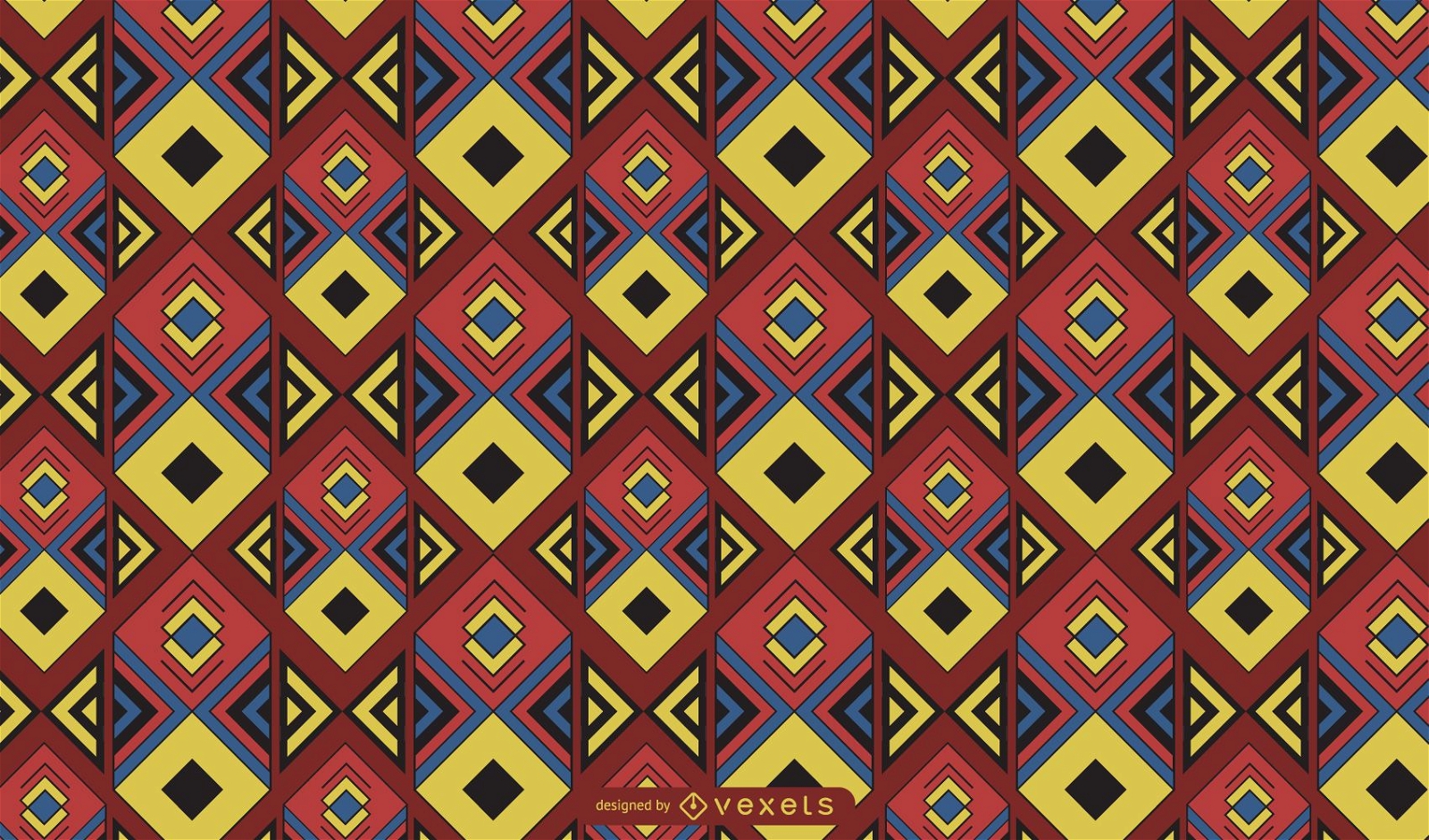 Colorful boho patterns illustration