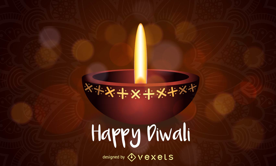 Glückliches Diwali-Öllampendesign Glückliches Diwali-Öllampendesign