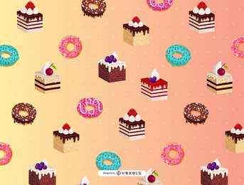 Fondo de postre de dibujos animados 4