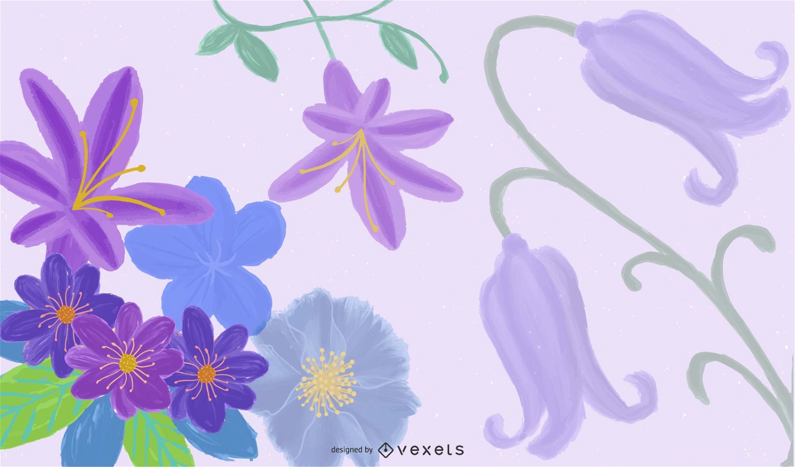Purple floral Background design
