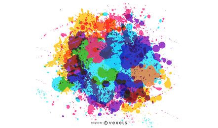 Splatter abstrato da cor do arco-íris