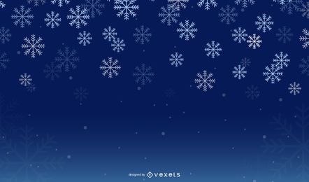 Night Snowflake Winter Background