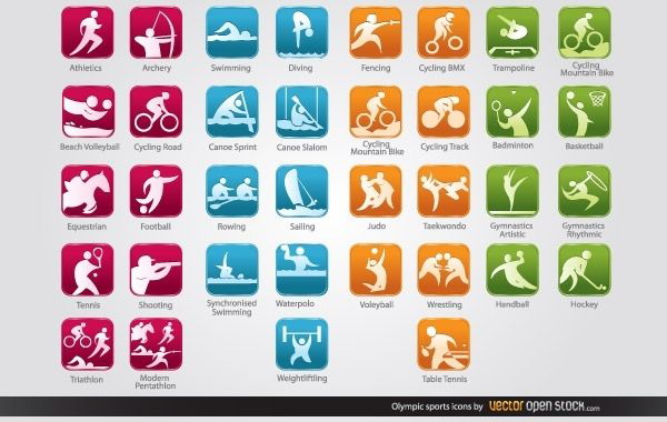 Iconos de deportes de juego