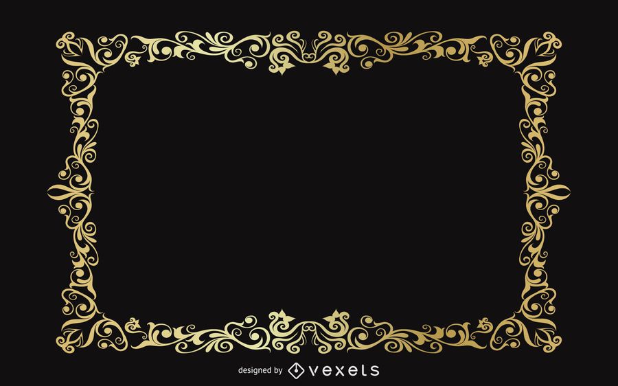 Design de pano de fundo vintage moldura de ouro Design de pano de fundo vintage moldura de ouro