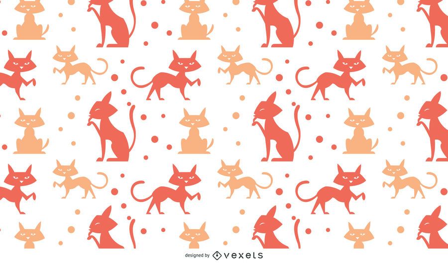 Cat Silhouette Seamless Pattern Cat Silhouette Seamless Pattern