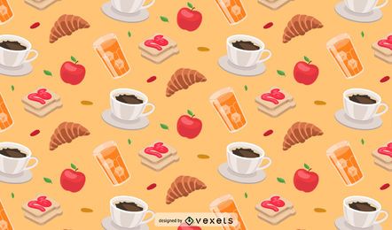 Food Illustration Pattern Design