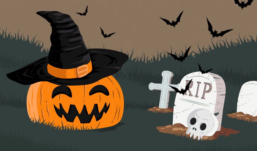 Morcego de abóbora de Halloween Morcego de abóbora de Halloween