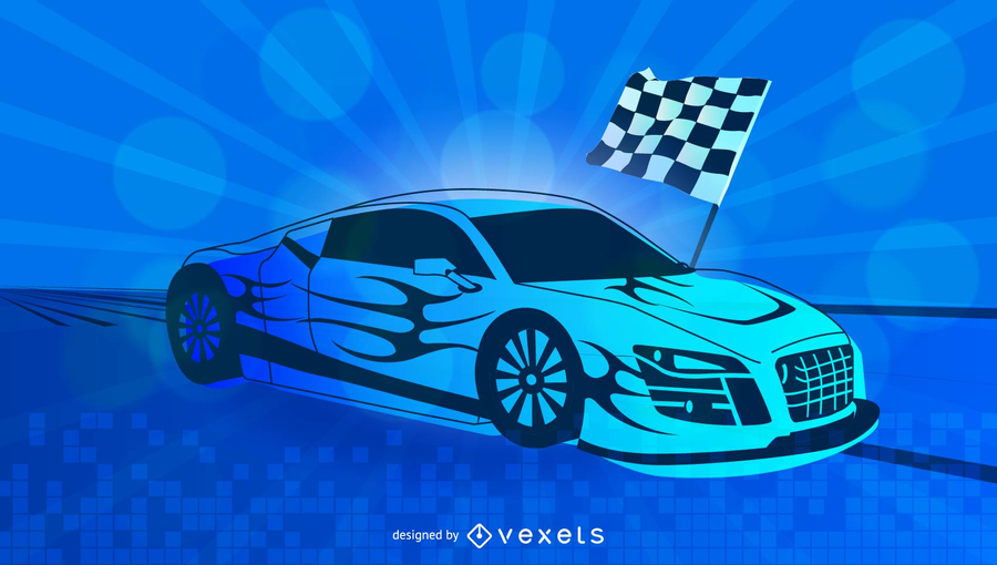 Racing Sports Car Background Vector Download