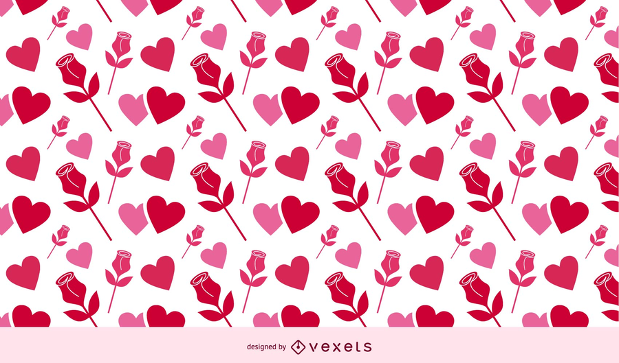 Rosas e corações do fundo do Valentim Rosas e corações do fundo do Valentim