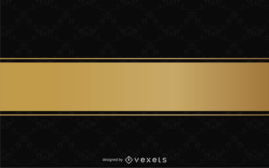 Design vintage com fita de ouro e padrão Design vintage com fita de ouro e padrão