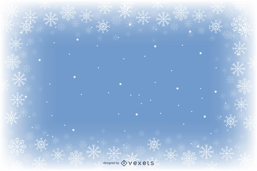 Blauer Schneeflocken Hintergrund Vektor Download