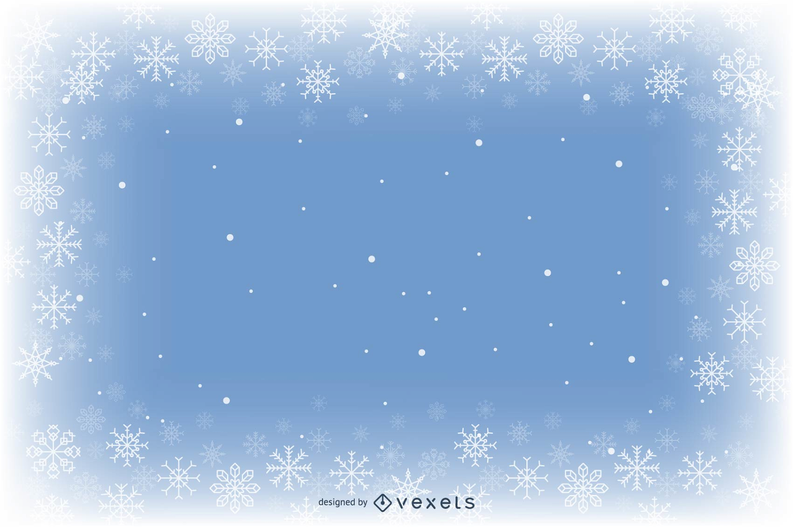 Fondo azul copo de nieve